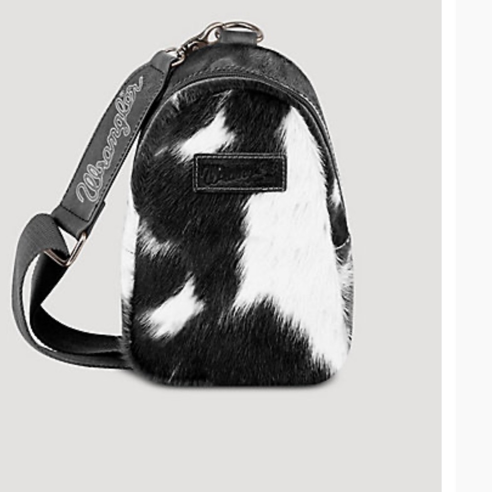Wrangler cow hide side bag